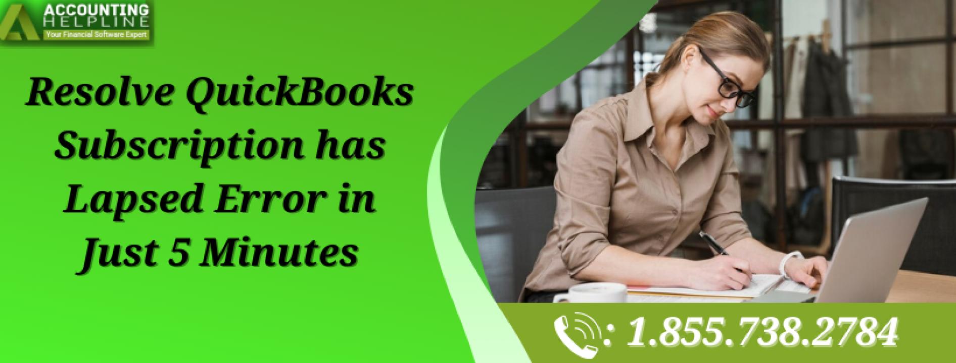 Quick Fix for QuickBooks Subscription Has Lapsed