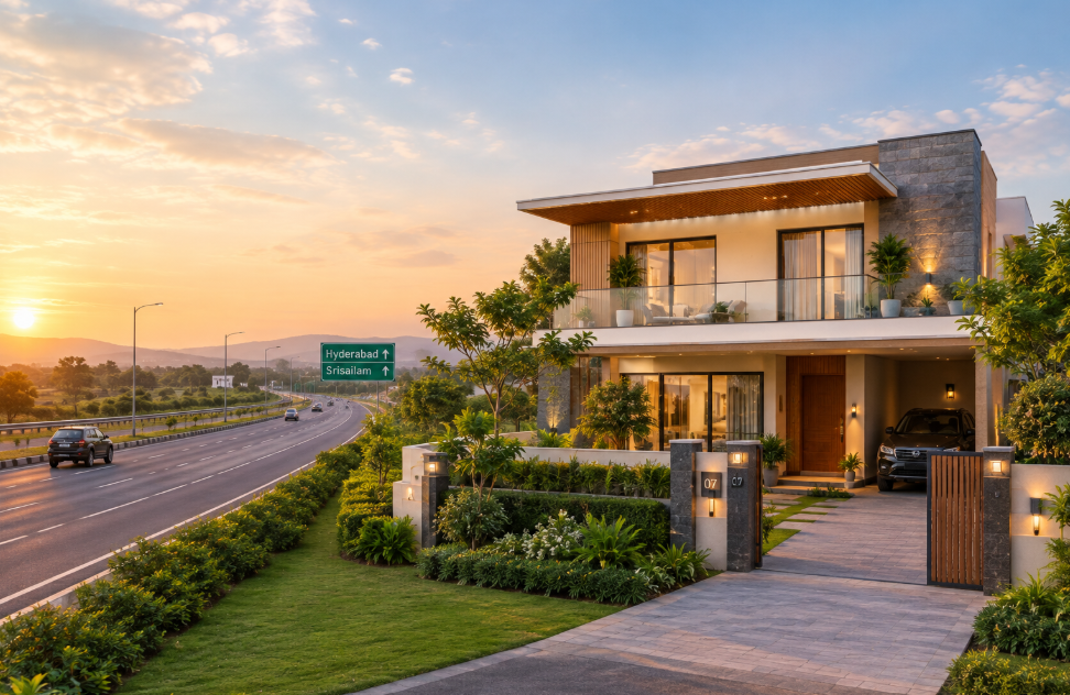 Villas Near Srisailam Highway – Peaceful Living & Smart Investment