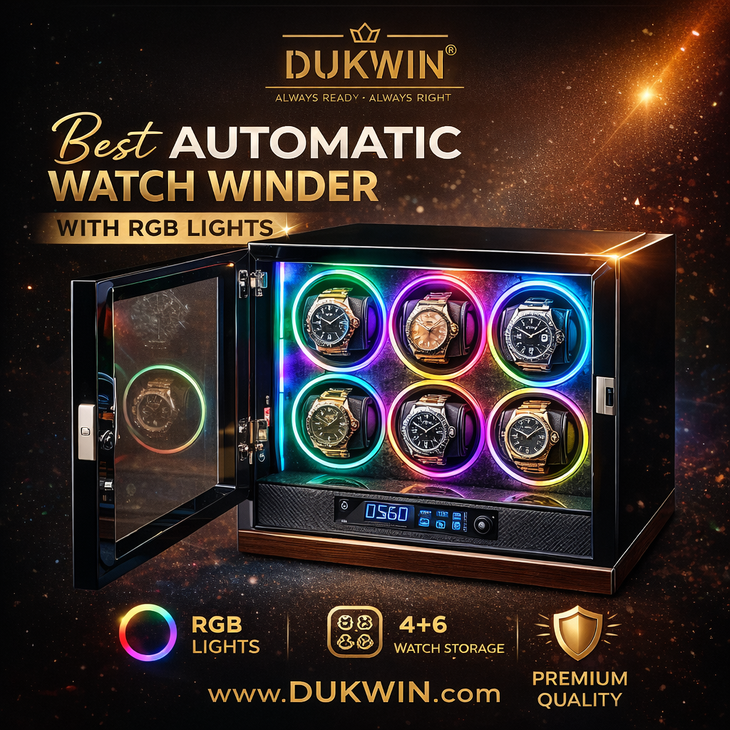 Premium Watch Winders Box for Men by Dukwin – Style, Precision, and Protection