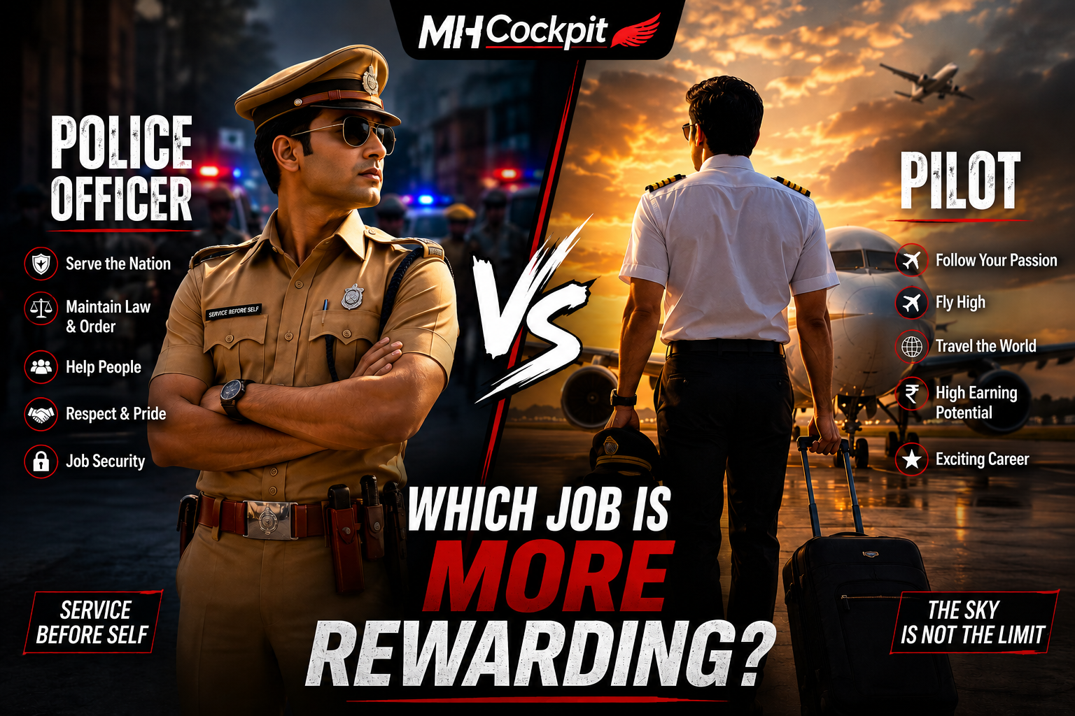 What Job Is More Rewarding: A Police Officer or a Pilot