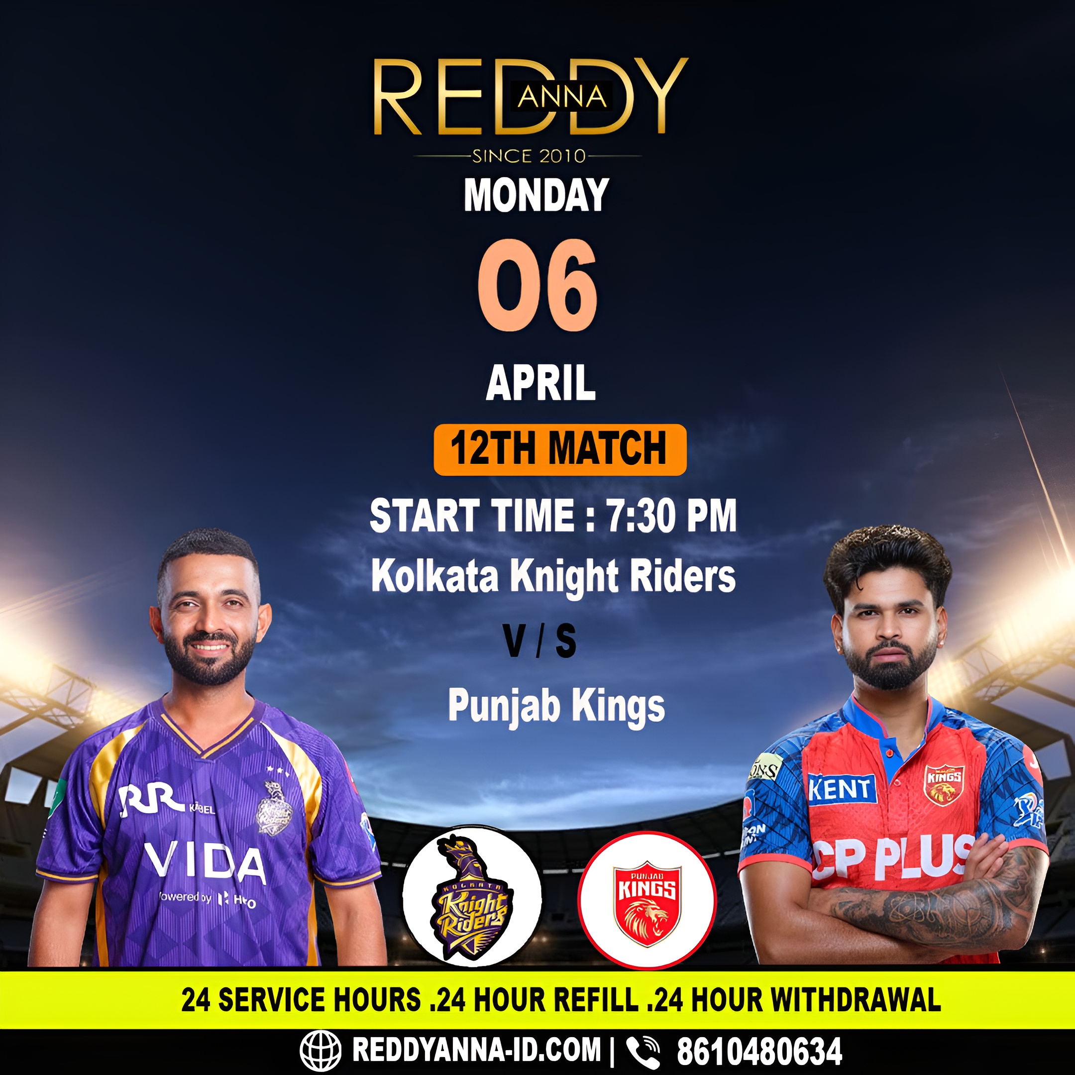 Reddy Anna: KKR vs PBKS IPL 2026 Match Day Insights