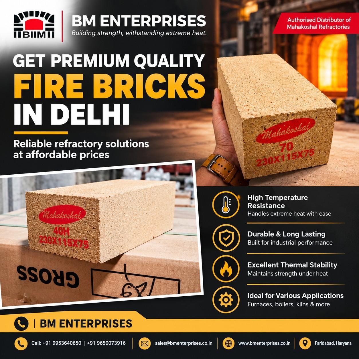 Premium Fire Bricks Available in Delhi at a Reasonable Price
