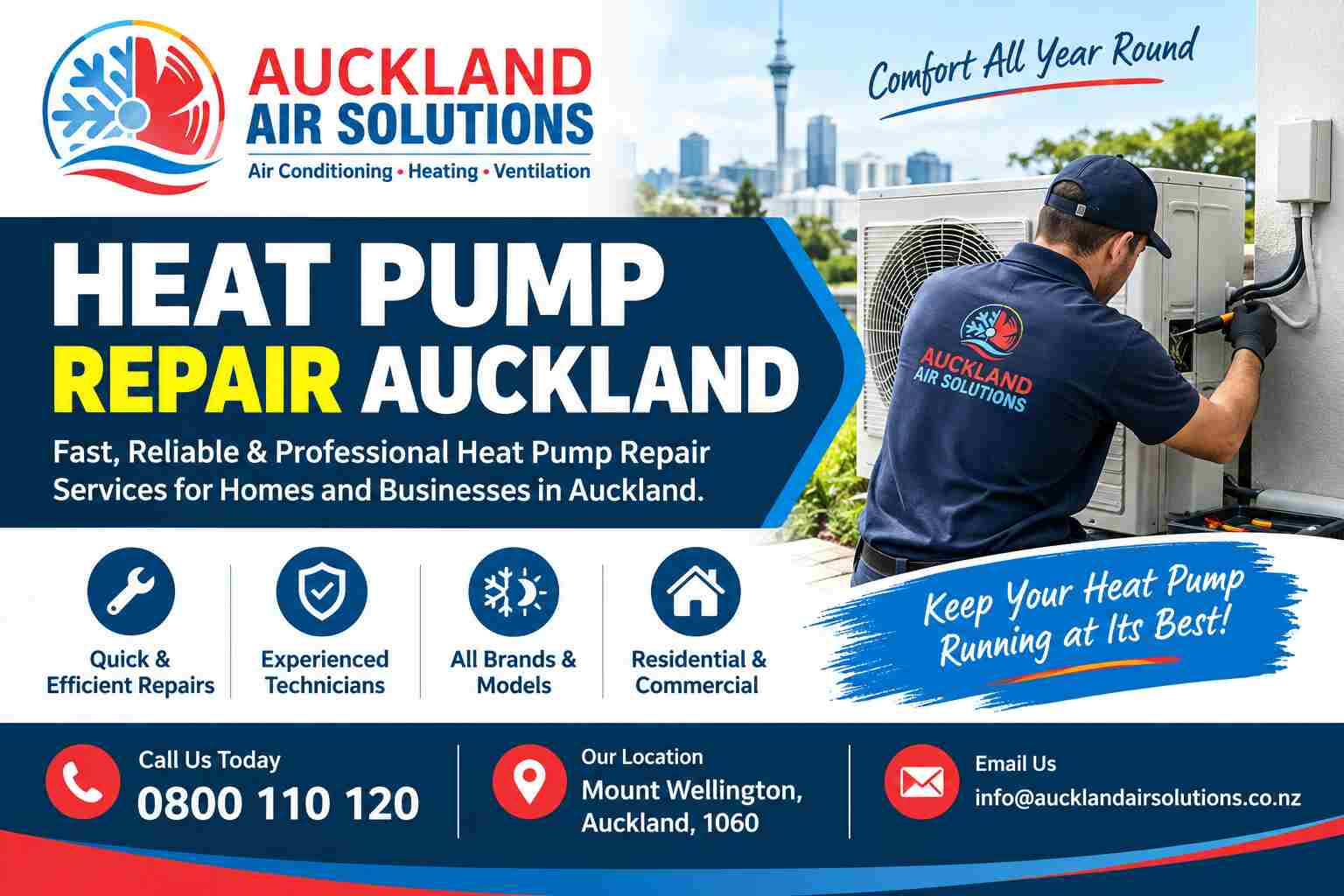 Heat Pump Repair Auckland – Fast and Reliable HVAC Service