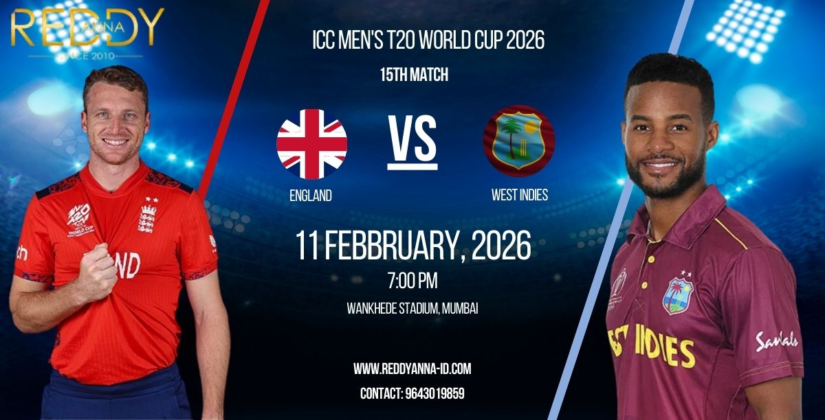 Reddy Anna Book ID Covers ENG vs WI 15th Match at Wankhede