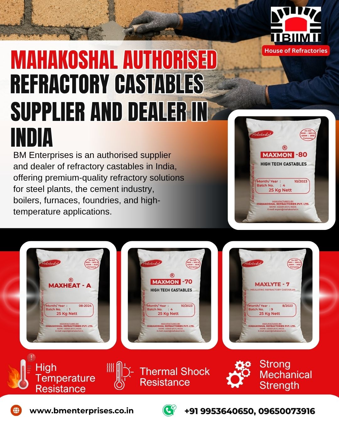 Authorised Refractory Castables Supplier
