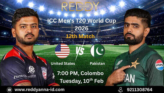 Reddy Anna Book ID Highlights Today’s PAK vs USA Contest.