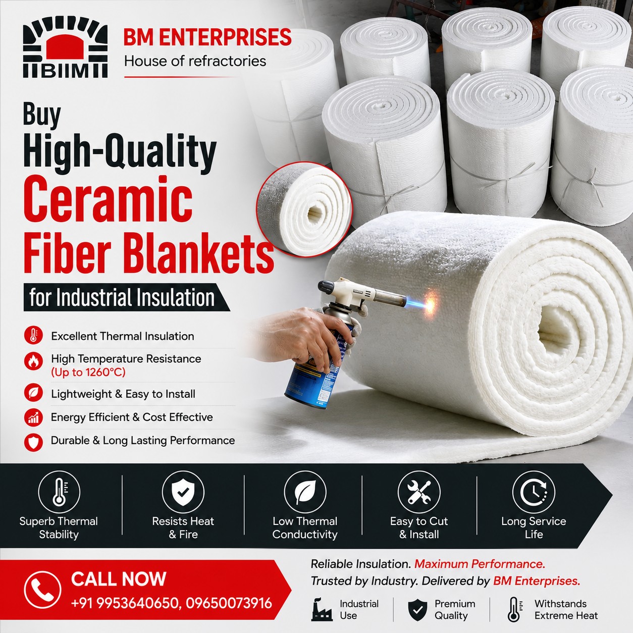 Best Quality Ceramic Fiber Blankets Manufacturer and Supplier in Faridabad
