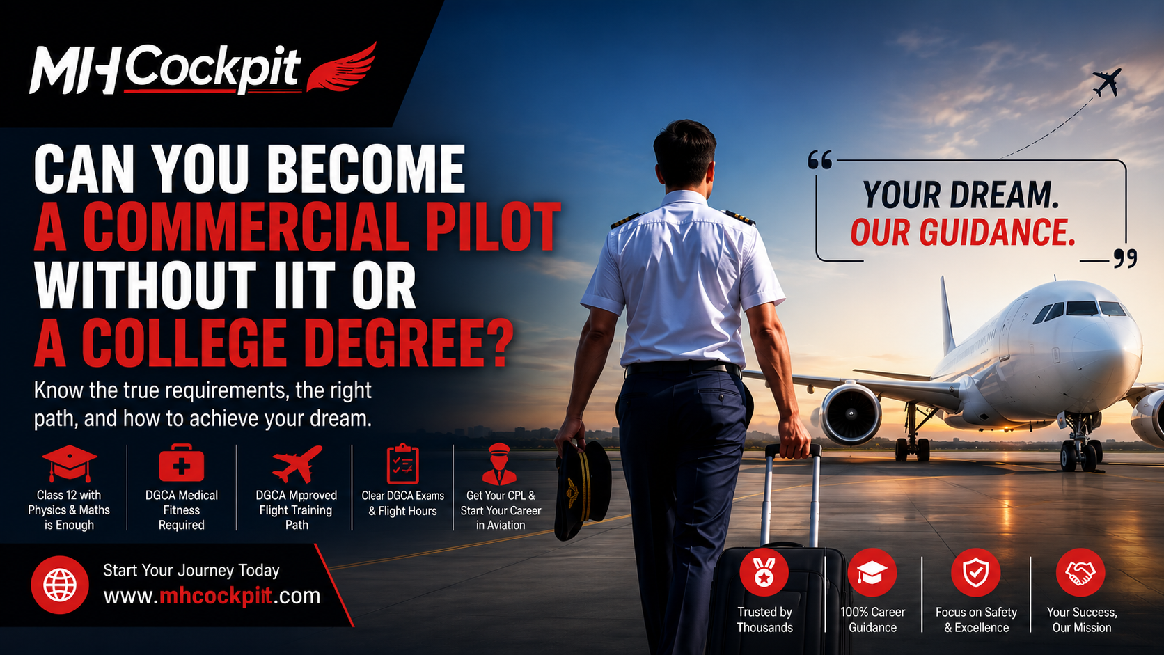 Can You Become a Commercial Pilot Without IIT or a College Degree?