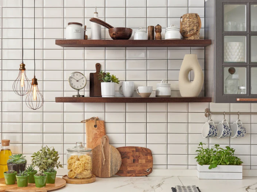 Bold Simplicity: Mahogany Floating Shelf Elegance