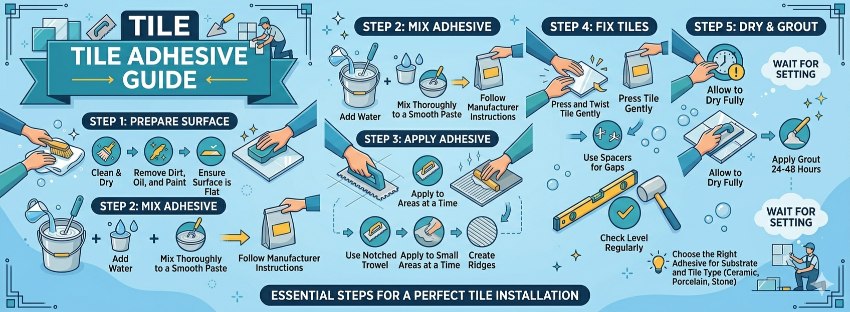 How to Apply Tile Adhesive Step by Step – Complete Installation Guide