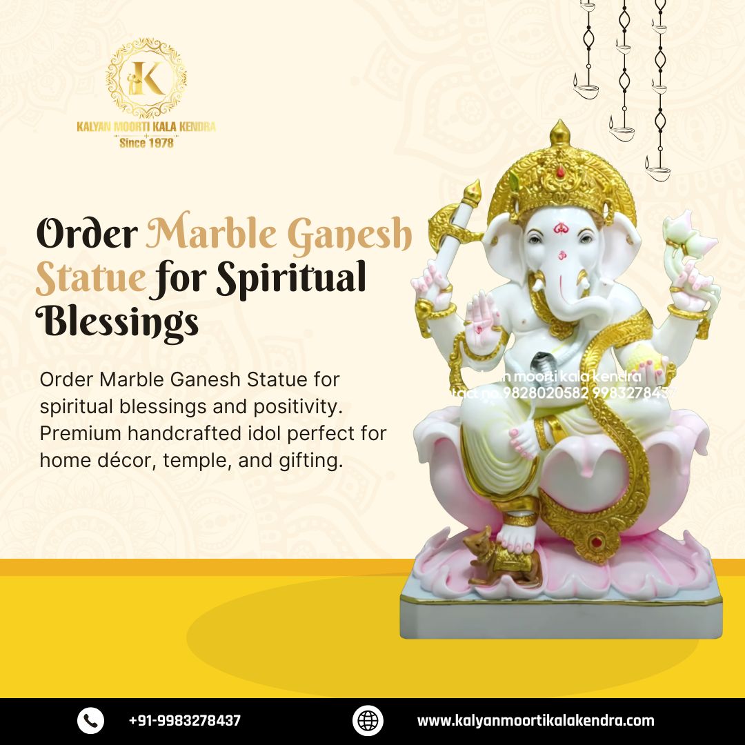 Order Marble Ganesh Statue for Spiritual Blessings