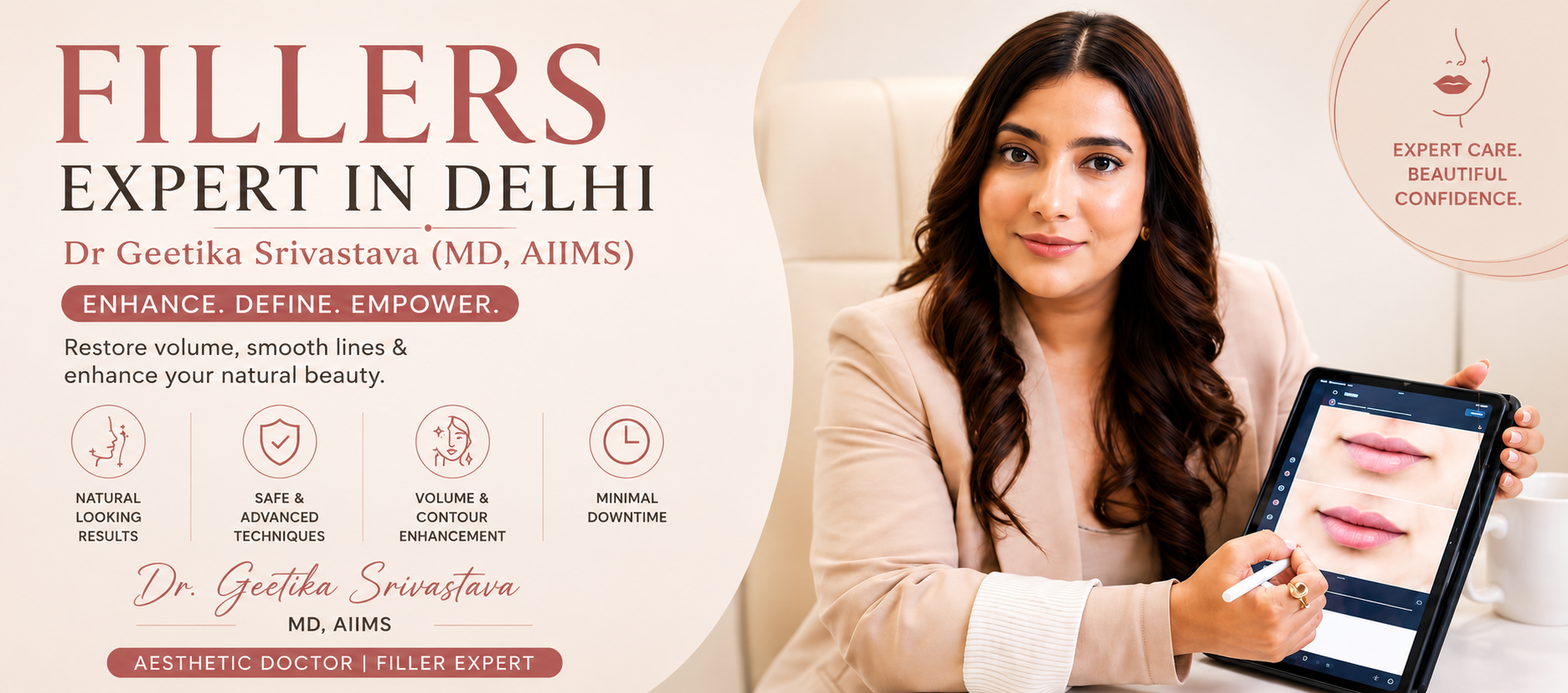 Fillers Expert in Delhi - Dr Geetika Srivastava (MD, AIIMS)