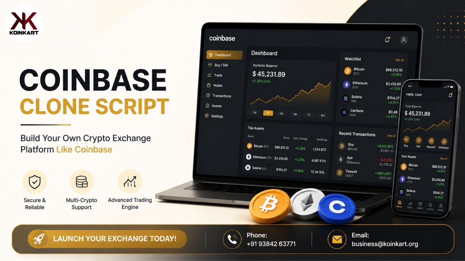 Coinbase like App Development for Your Own Digital Exchange